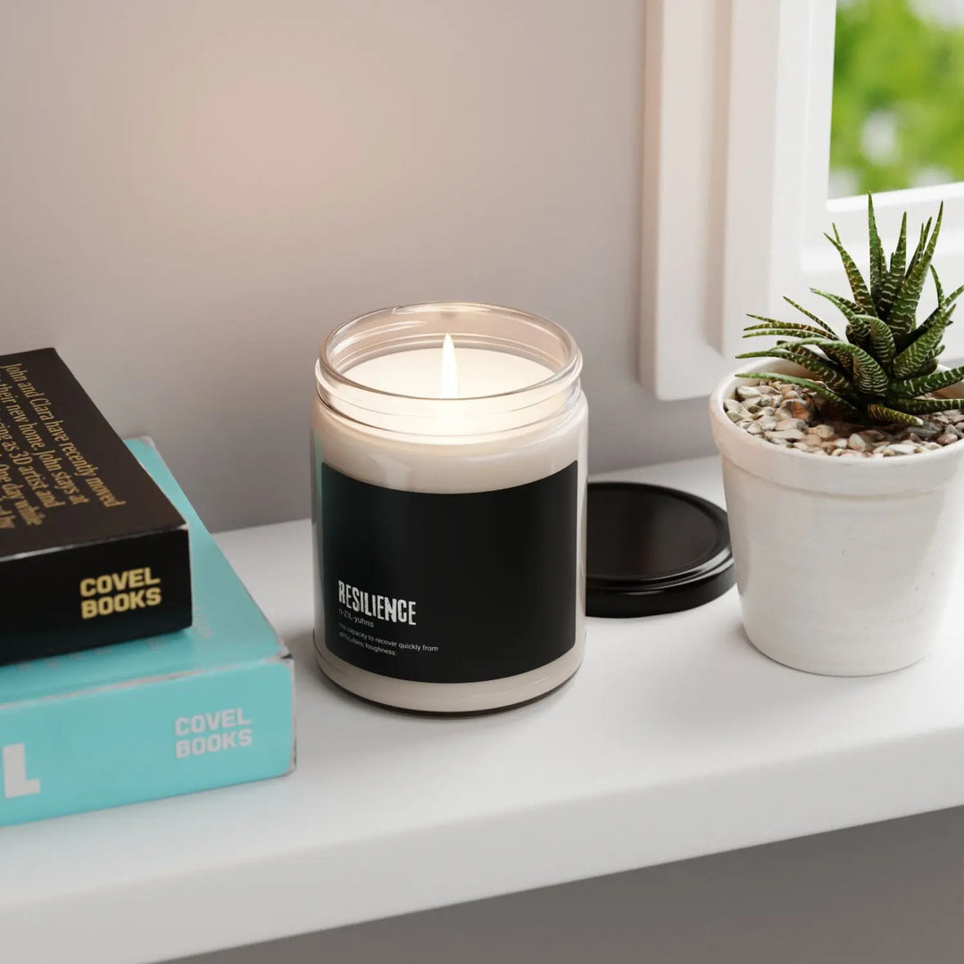Resilience Scented Soy Candle – 9oz Aromatherapy Gift for Stress Relief Self-Care & Mindfulness - Home Decor