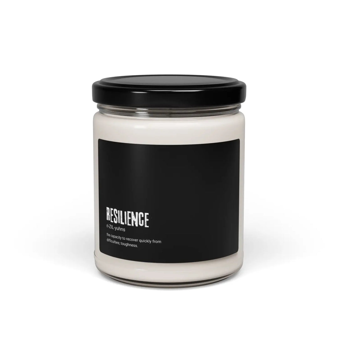 Resilience Scented Soy Candle – 9oz Aromatherapy Gift for Stress Relief Self-Care & Mindfulness - Clean Cotton / Home