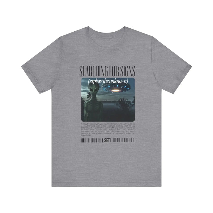 Exploration Unisex Tee - Explore the Unknown Graphic T-Shirt for UFO Enthusiasts - Perfect Everyday Outings