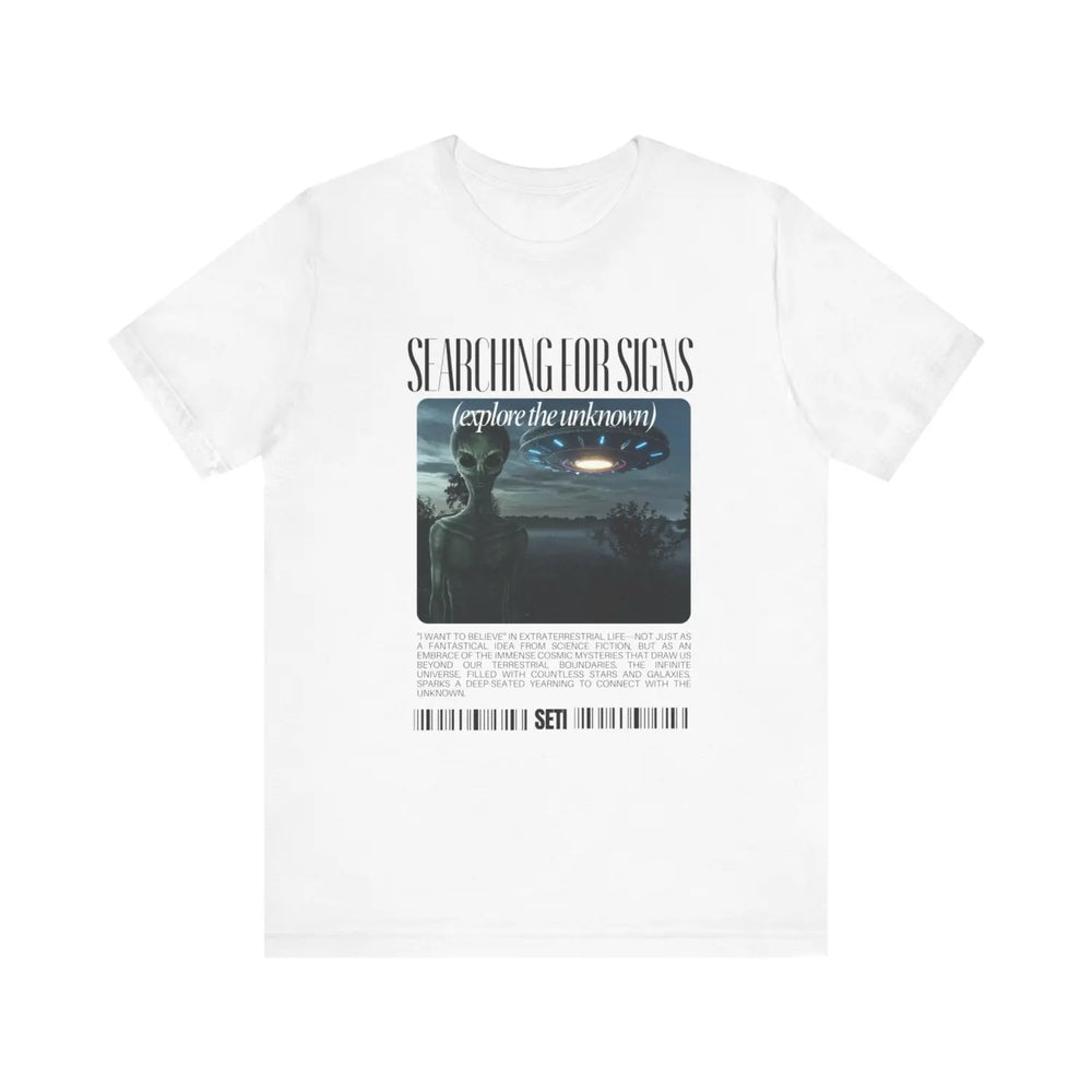 Exploration Unisex Tee - Explore the Unknown Graphic T-Shirt for UFO Enthusiasts - Perfect Everyday Outings