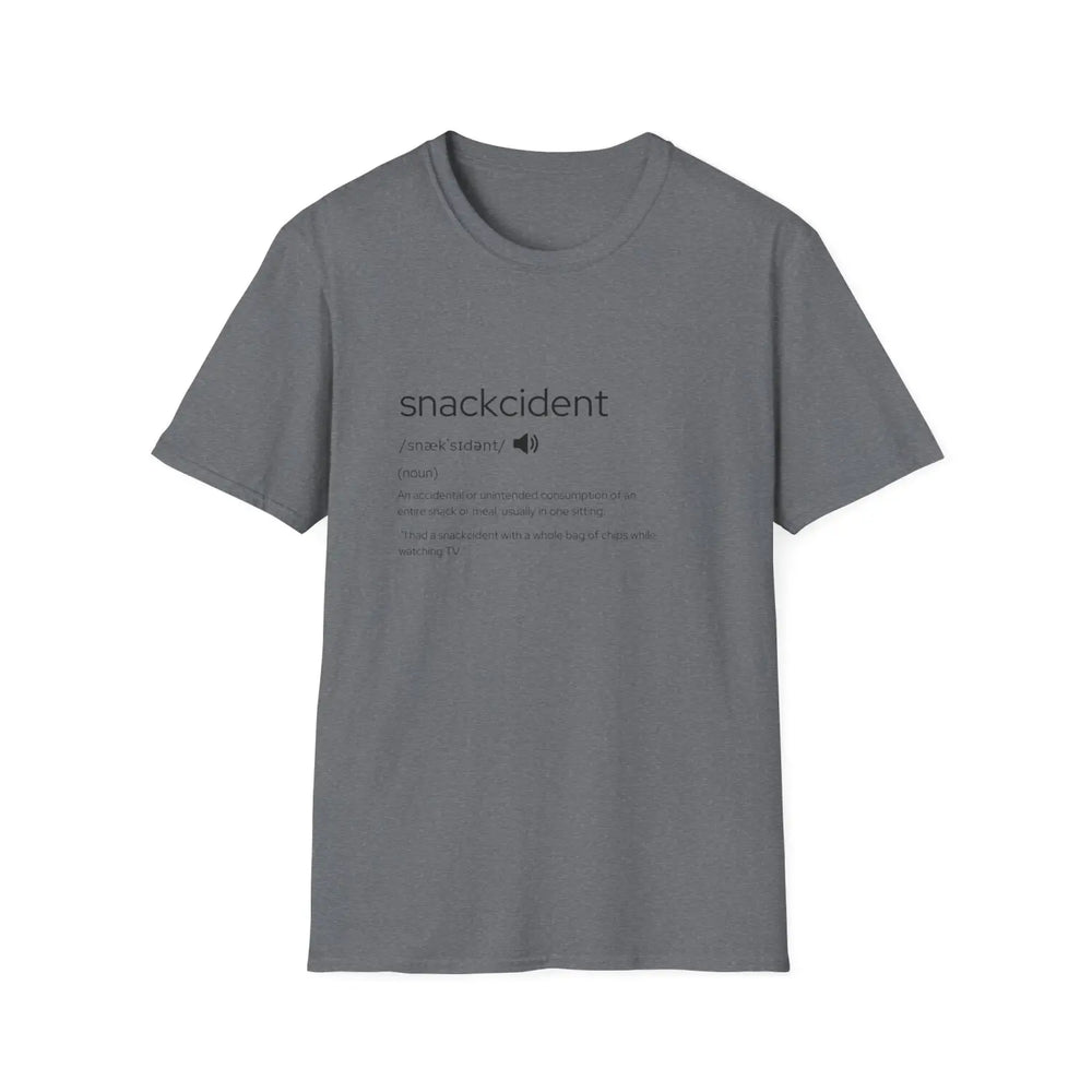 Snackcident Unisex T-Shirt Funny Graphic Tee for Snack Lovers Casual Wear Gift Foodies Movie Nights Birthdays - S