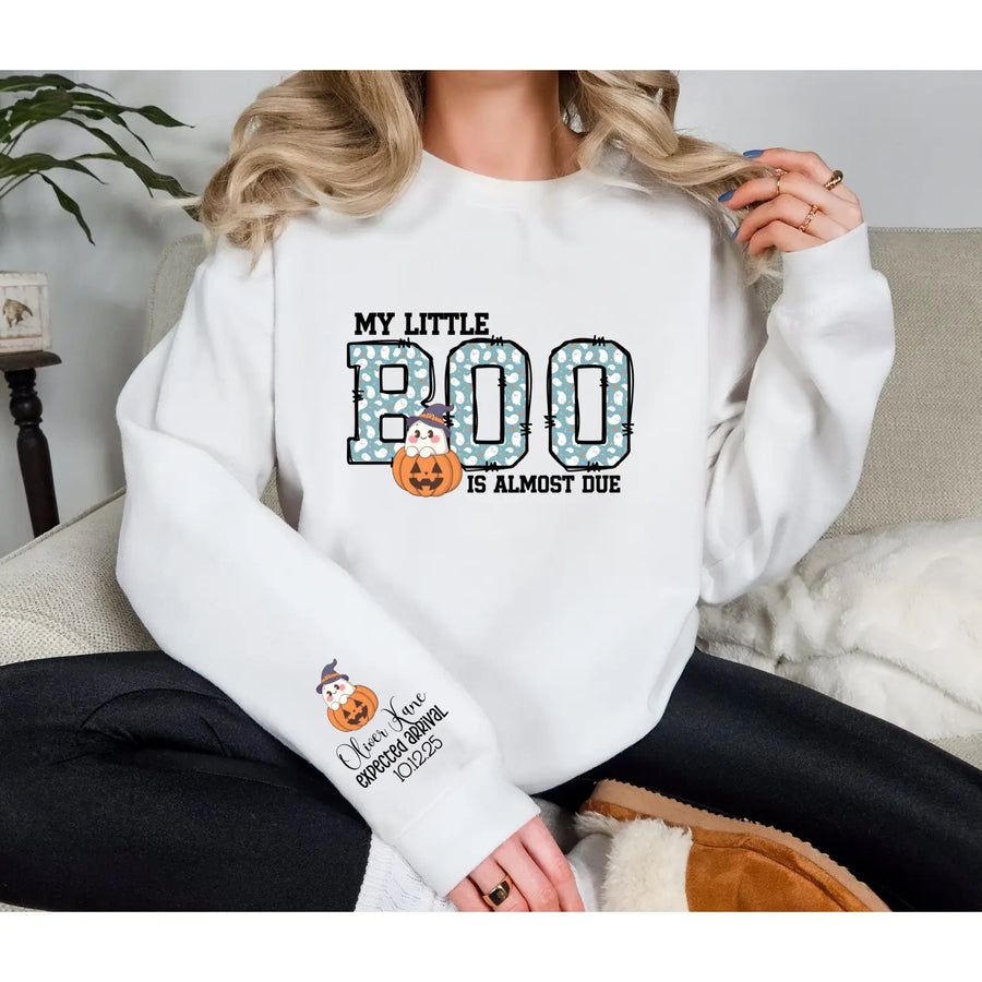 Spooky Crew Halloween Sweatshirt Boo Family Matching Fall Maternity Outfits Pumpkin Baby Shower Gift New Mom