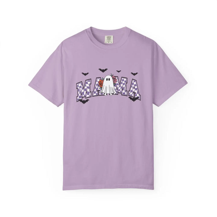 Spooky Ghost Mama T shirt for Halloween Fall Festivities Unisex Graphic Tee Gift Mothers Casual Wear Orchid / S Shirt