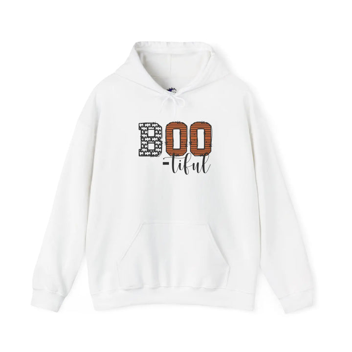 Spooky Season Hooded Sweatshirt - Halloween Apparel Cozy Unisex Cute Trick or Treat Hoodie Fall Fashion Boo - S / White