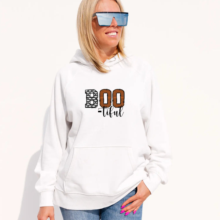 Spooky Season Hooded Sweatshirt - Halloween Apparel Cozy Unisex Cute Trick or Treat Hoodie Fall Fashion Boo