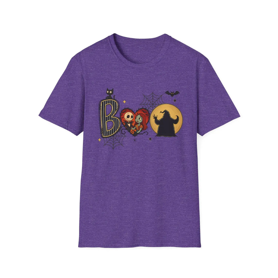 Spooky Season Spirit T Shirt Nightmare Christmas Tee Holiday Hollow Midnight Mischief Top Ghouls & Glee Heather Purple