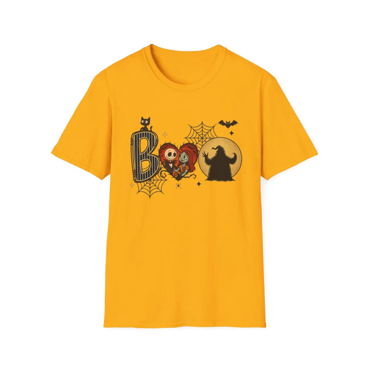 Spooky Season Spirit T Shirt Nightmare Christmas Tee Holiday Hollow Midnight Mischief Top Ghouls & Glee Gold / S