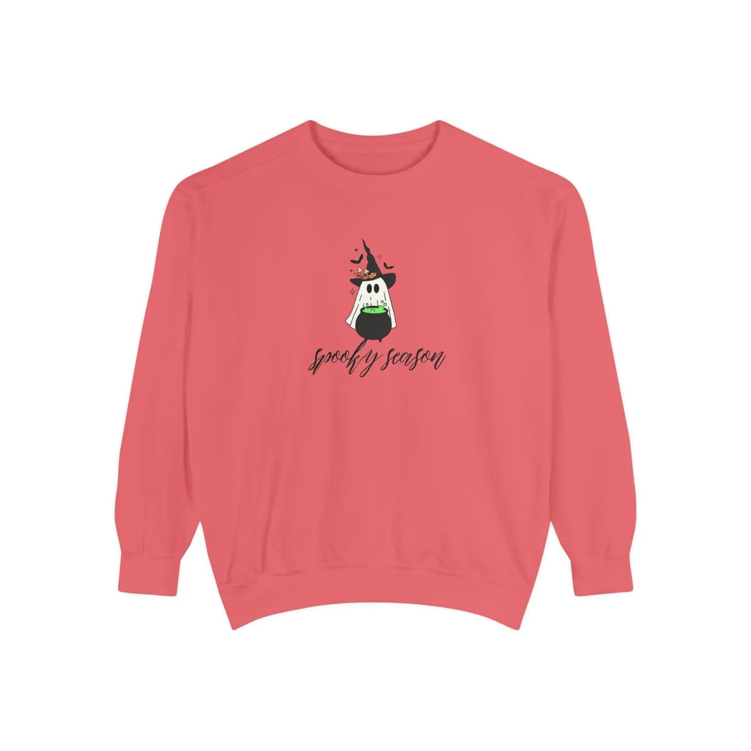 Spooky Season Sweatshirt Cozy Fall Apparel for Halloween Unisex Garment Dyed Gift Festival Wear Seasonal Fashion