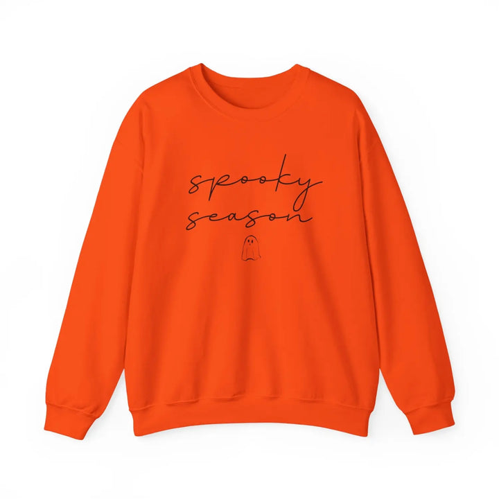 Spooky Season Sweatshirt Cozy Unisex Crewneck for Fall Halloween Apparel Gift Ideas Friends Trendy Lounge Wear Seasonal