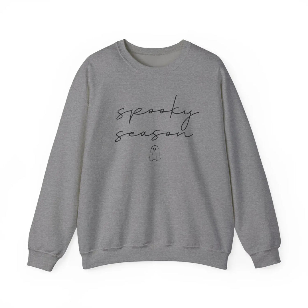Spooky Season Sweatshirt Cozy Unisex Crewneck for Fall Halloween Apparel Gift Ideas Friends Trendy Lounge Wear Seasonal