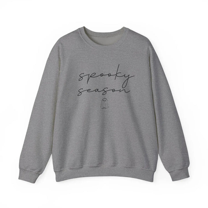 Spooky Season Sweatshirt Cozy Unisex Crewneck for Fall Halloween Apparel Gift Ideas Friends Trendy Lounge Wear Seasonal