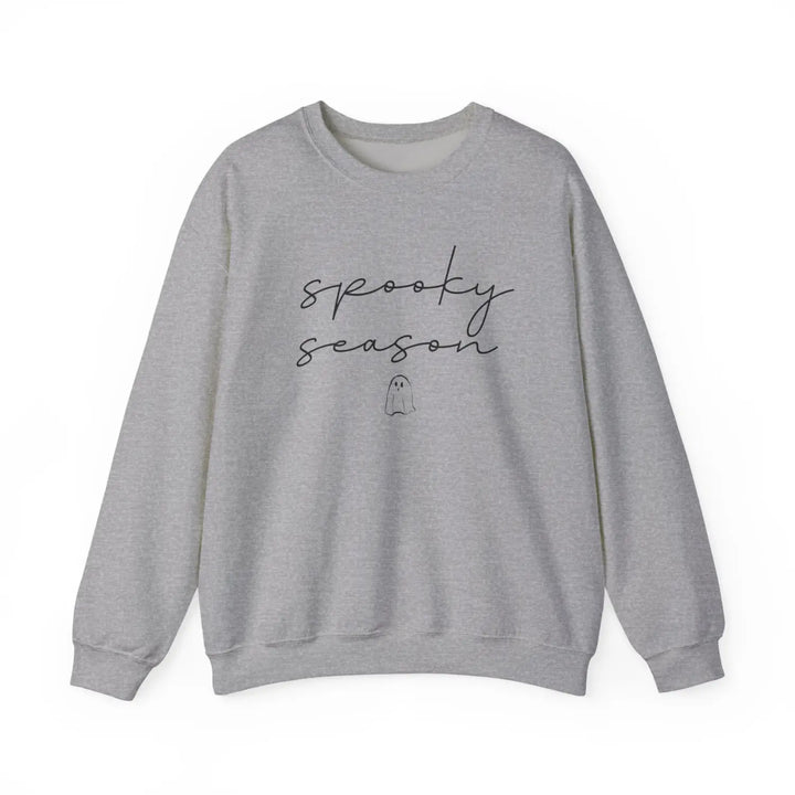 Spooky Season Sweatshirt Cozy Unisex Crewneck for Fall Halloween Apparel Gift Ideas Friends Trendy Lounge Wear Seasonal