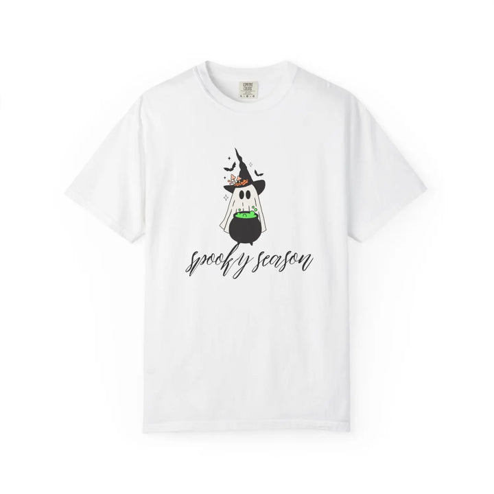 Spooky Season T shirt Halloween Shirt Cute Ghost Tee Unisex Festive Apparel Fall Fashion Top Lover Gift Costume White