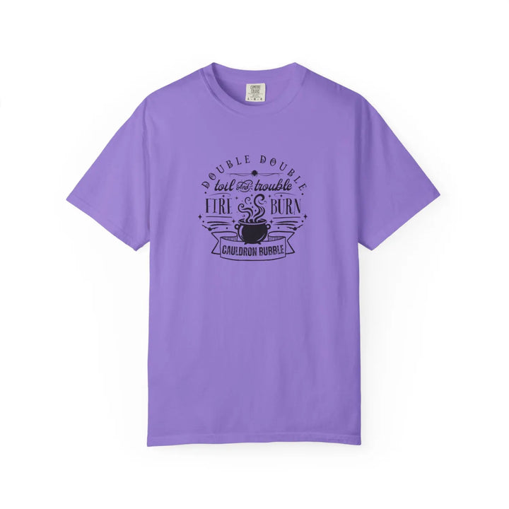 Spooky Themed Unisex T shirt | Perfect for Halloween Cozy Home Wear Gift Witches Casual Style Movie Night Tee Violet
