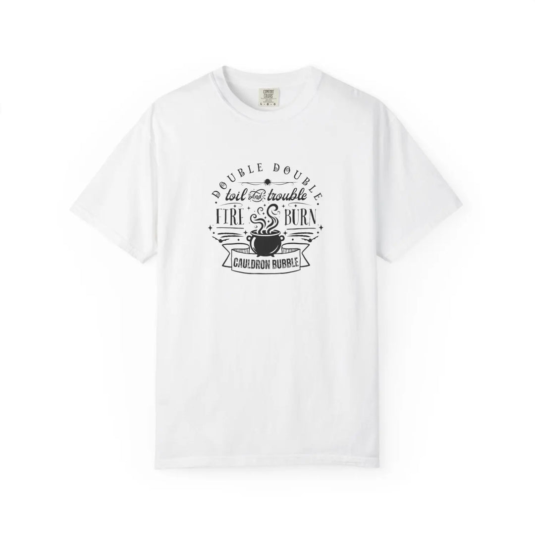 Spooky Themed Unisex T shirt | Perfect for Halloween Cozy Home Wear Gift Witches Casual Style Movie Night Tee White / S