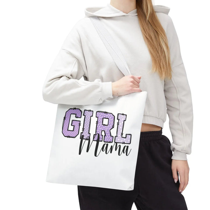 Stylish Girl Mama Tote Bag Perfect for Moms Everyday Use Gifts Mothers Day Shopping Beach - 16’’ × / White - Bags