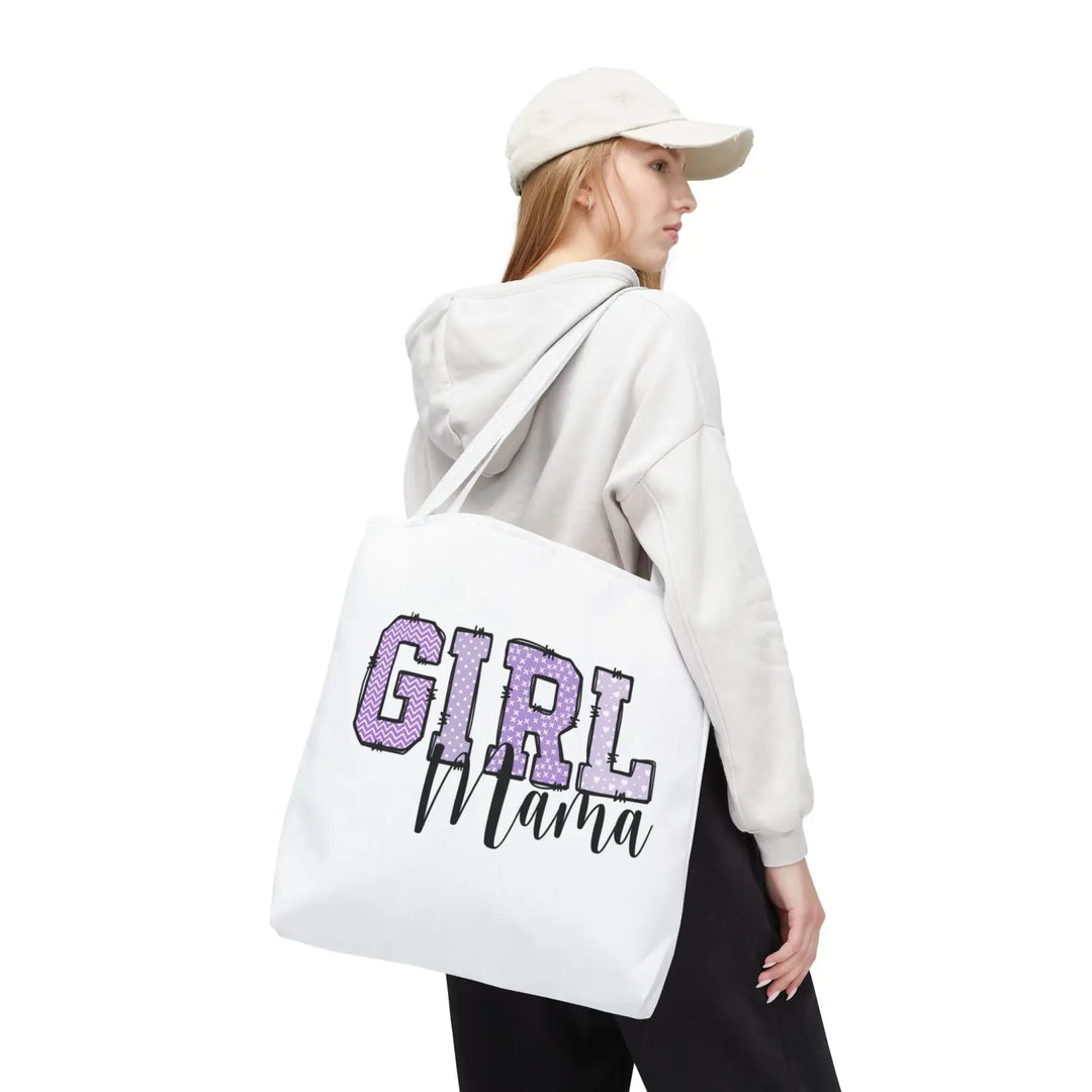 Stylish Girl Mama Tote Bag Perfect for Moms Everyday Use Gifts Mothers Day Shopping Beach - 18’’ × / White - Bags
