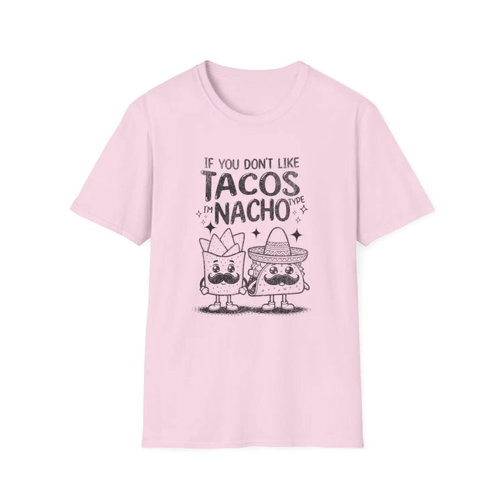 Taco Lovers T-Shirt Fun Foodie Shirt Casual Gift for Chefs Comfy Unisex Tee Birthday Party - S / Light Pink