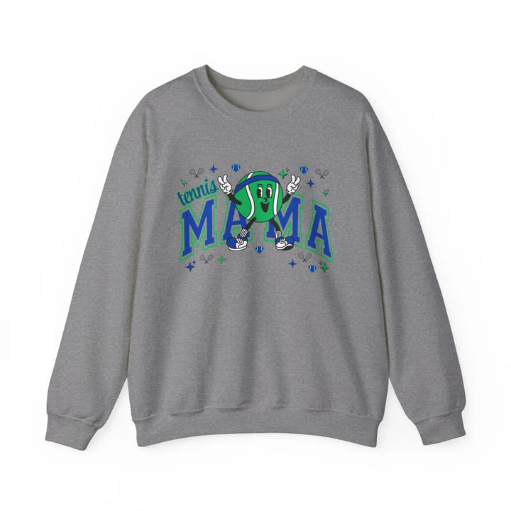 Tennis Mama Sweatshirt Cozy Unisex Crewneck Perfect Gift for Sports Moms Great Birthdays Mother’s Day Casual Wear