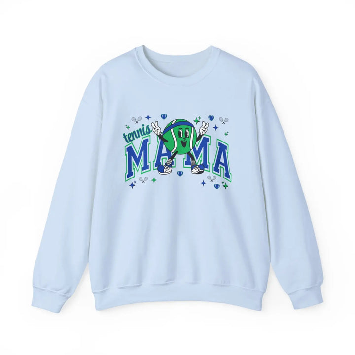 Tennis Mama Sweatshirt Cozy Unisex Crewneck Perfect Gift for Sports Moms Great Birthdays Mother’s Day Casual Wear Light