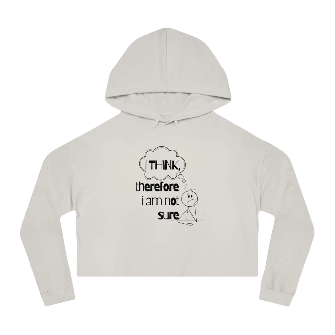 Thought-Provoking Cropped Hoodie - Perfect for Casual Wear Gift Intellectuals Trendy Layer Any Season Great Students