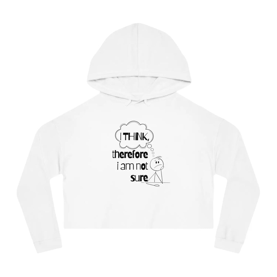 Thought-Provoking Cropped Hoodie - Perfect for Casual Wear Gift Intellectuals Trendy Layer Any Season Great Students