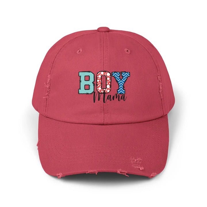 Unisex Distressed Cap for Boy Moms Casual Sun Hat Gift New Trendy Dad Summer Accessory - Dashing Red / One size - Hats
