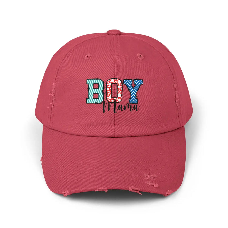 Unisex Distressed Cap for Boy Moms Casual Sun Hat Gift New Trendy Dad Summer Accessory - Dashing Red / One size - Hats