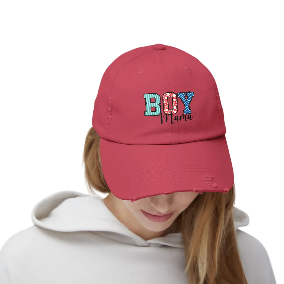 Unisex Distressed Cap for Boy Moms Casual Sun Hat Gift New Trendy Dad Summer Accessory - Hats