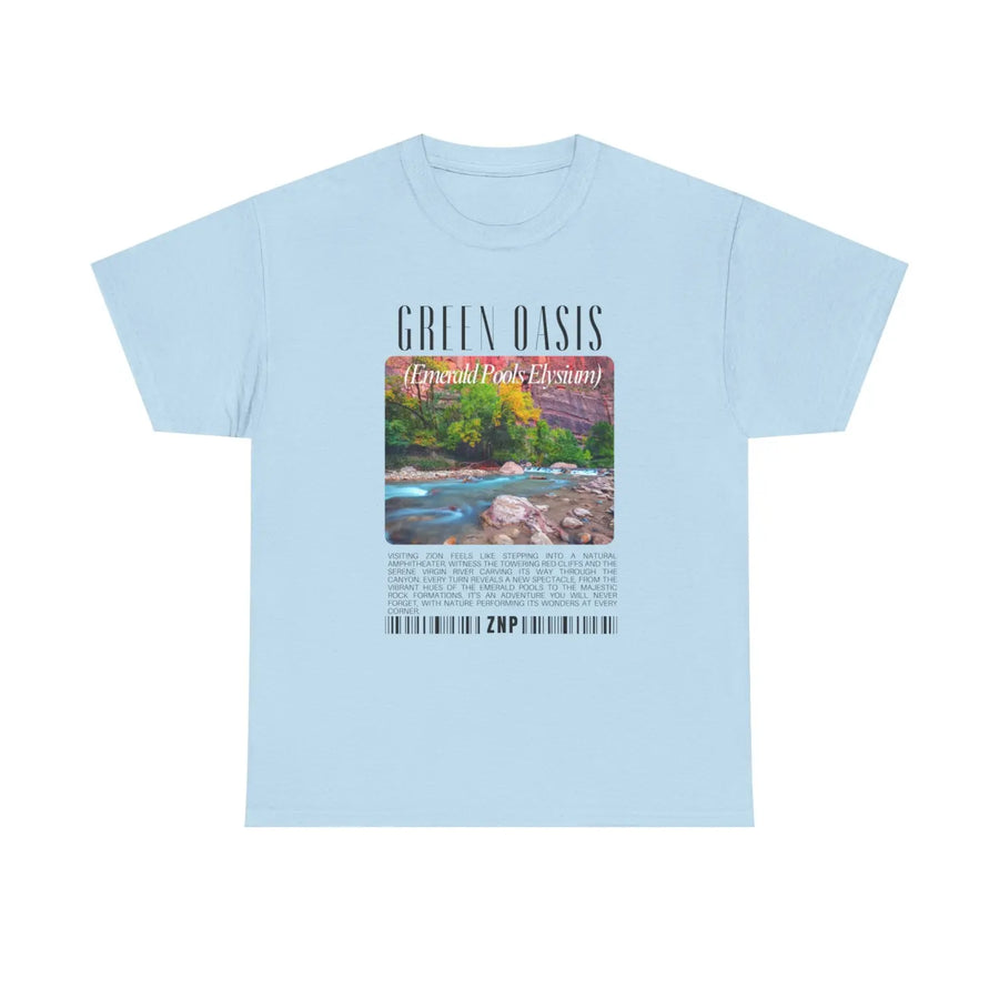 Mt Zion National Park Green Oasis Unisex Heavy Cotton Tee Nature Inspired Graphic T-Shirt - Casual Outings Birthdays