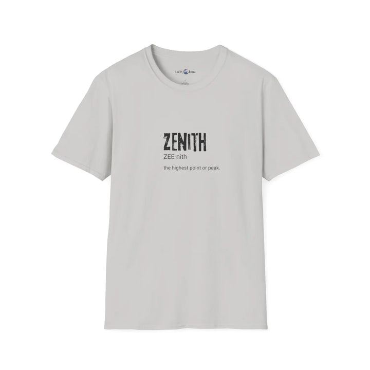 Zenith Unisex Softstyle T-Shirt - Motivational Graphic Tee Perfect for Everyday Wear Gift Graduations Birthdays