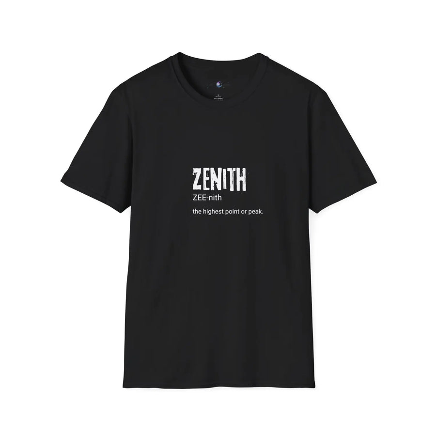 Zenith Unisex Softstyle T-Shirt - Motivational Graphic Tee Perfect for Everyday Wear Gift Graduations Birthdays