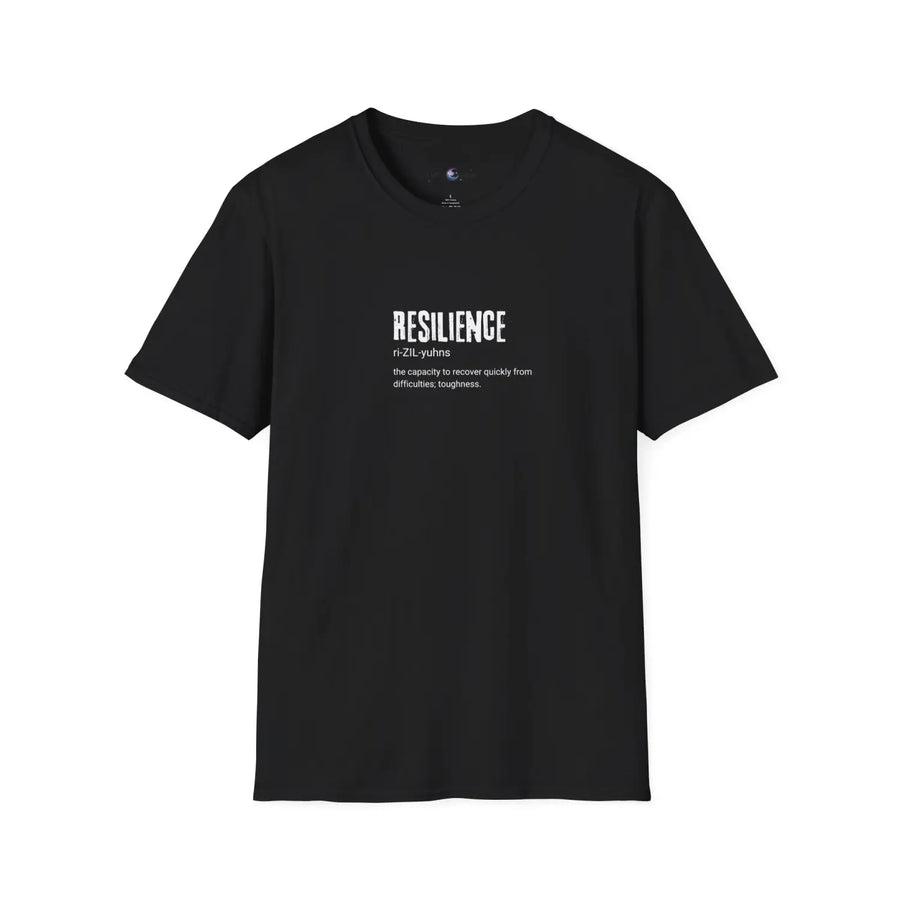 Resilience T-Shirt Inspirational Tee for Motivation Perfect Gift Friends Self-Care Mindfulness - XS / Black