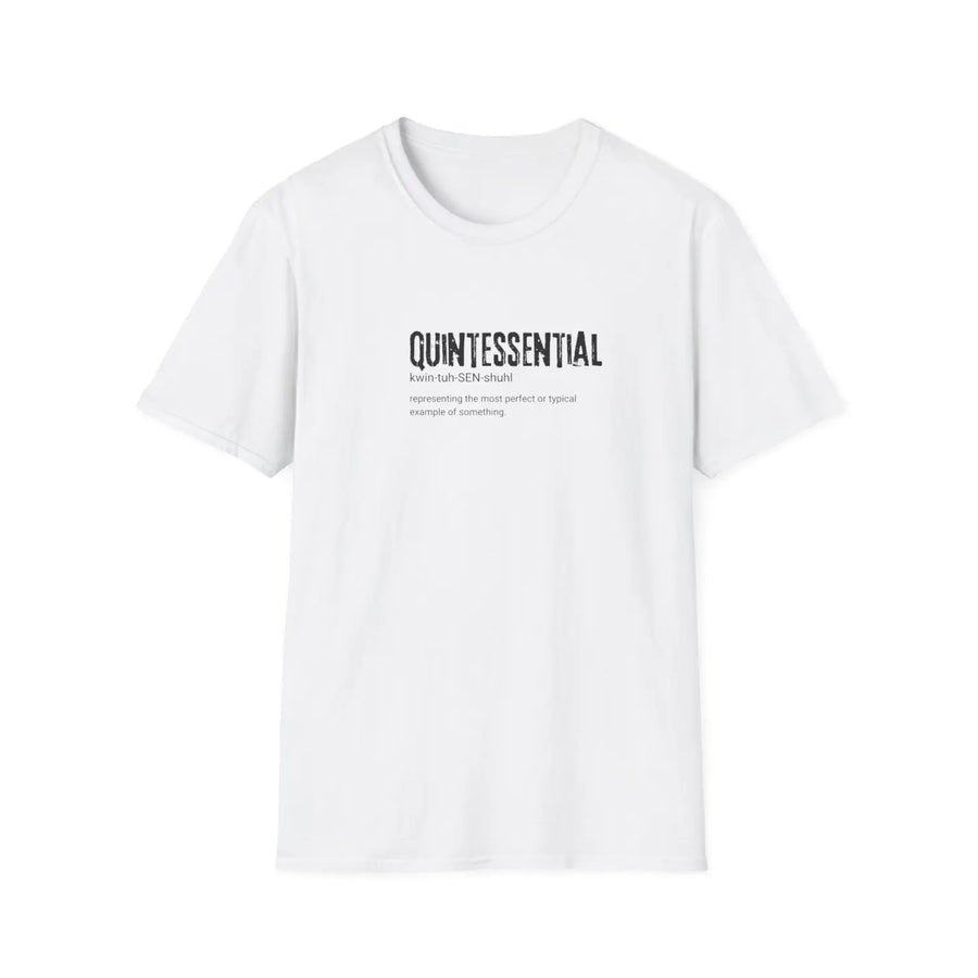 Quintessential Unisex Softstyle T-Shirt Casual Graphic Tee Gift for Friends Everyday Wear Perfect Any Occasion