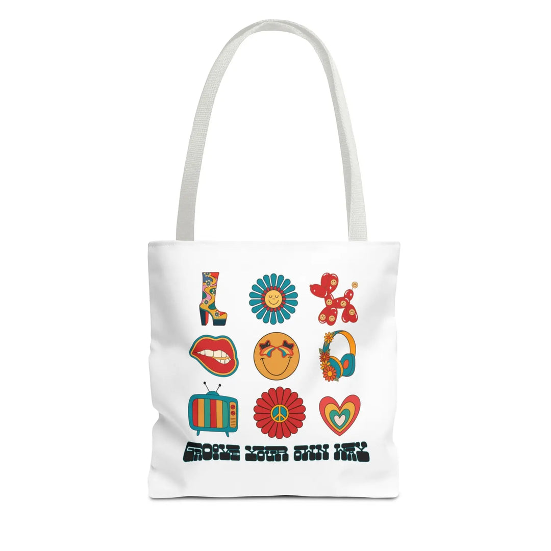 Vibrant Retro Tote Bag Stylish Shopper Floral & Fun Design Eco-Friendly Bags Gift for Her Everyday