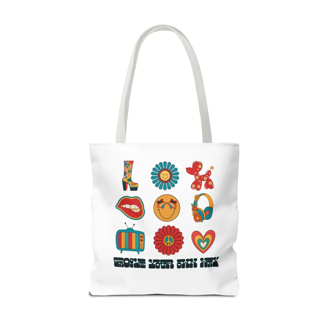 Vibrant Retro Tote Bag Stylish Shopper Floral & Fun Design Eco-Friendly Bags Gift for Her Everyday