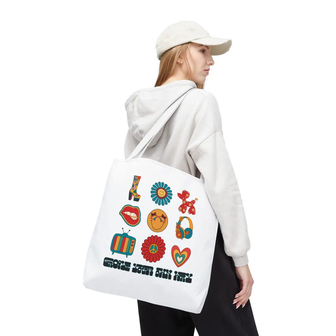 Vibrant Retro Tote Bag Stylish Shopper Floral & Fun Design Eco-Friendly Bags Gift for Her Everyday