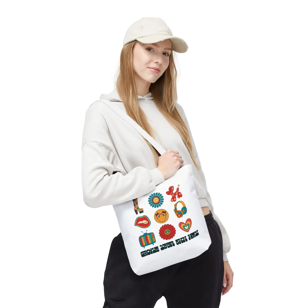 Vibrant Retro Tote Bag Stylish Shopper Floral & Fun Design Eco-Friendly Bags Gift for Her Everyday