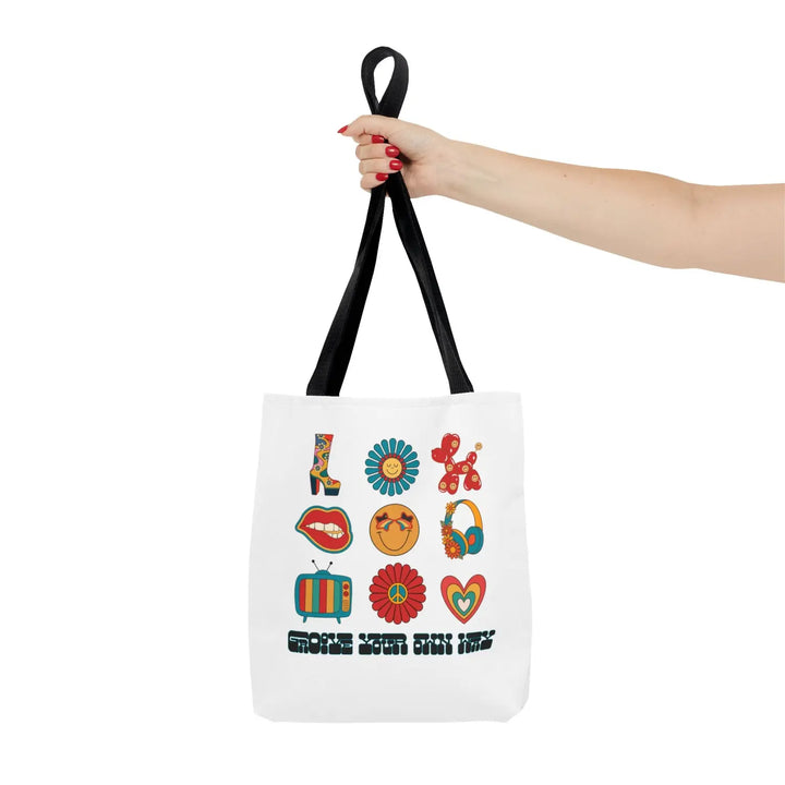 Vibrant Retro Tote Bag Stylish Shopper Floral & Fun Design Eco-Friendly Bags Gift for Her Everyday