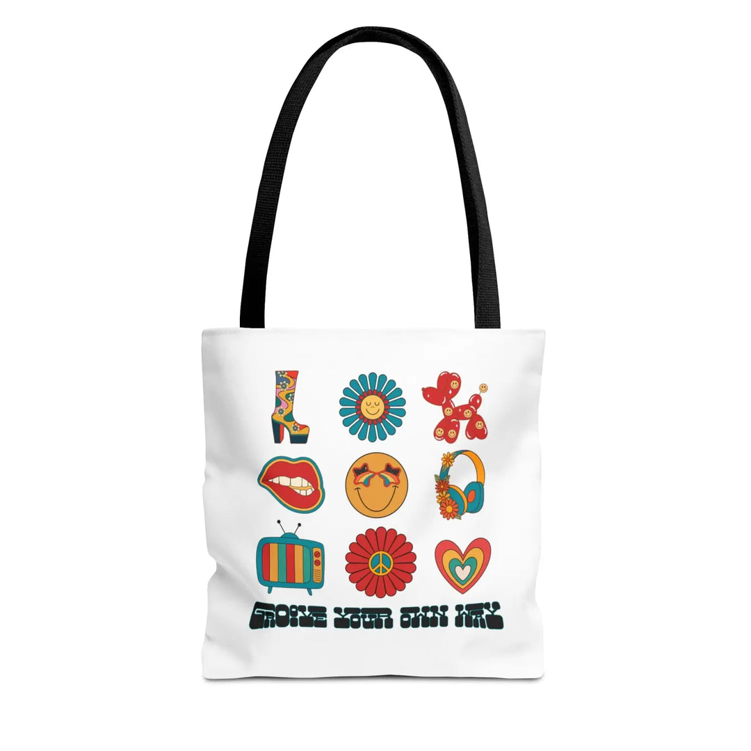 Vibrant Retro Tote Bag Stylish Shopper Floral & Fun Design Eco-Friendly Bags Gift for Her Everyday