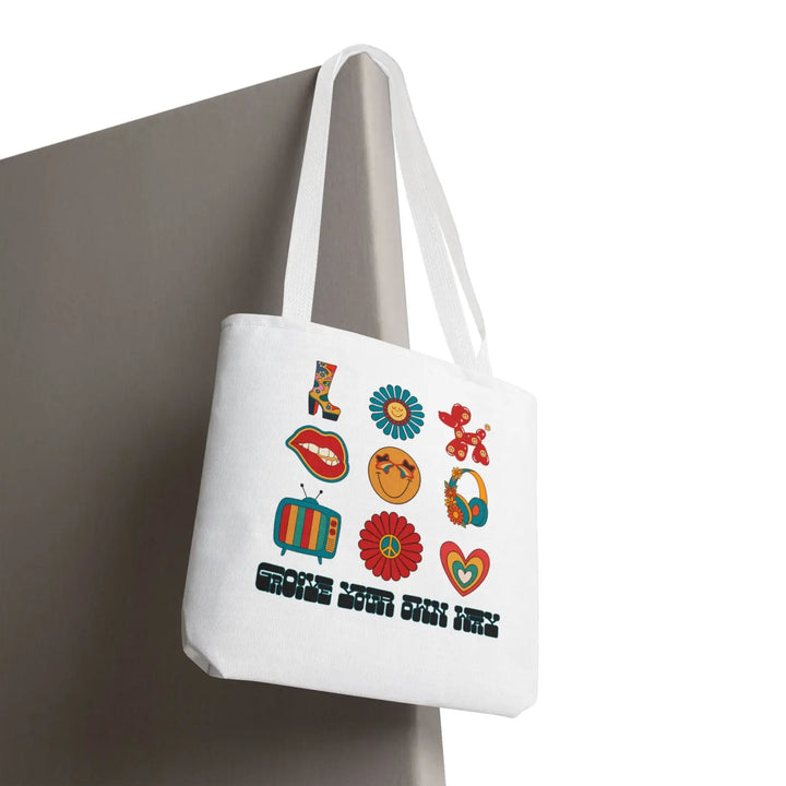 Vibrant Retro Tote Bag Stylish Shopper Floral & Fun Design Eco-Friendly Bags Gift for Her Everyday