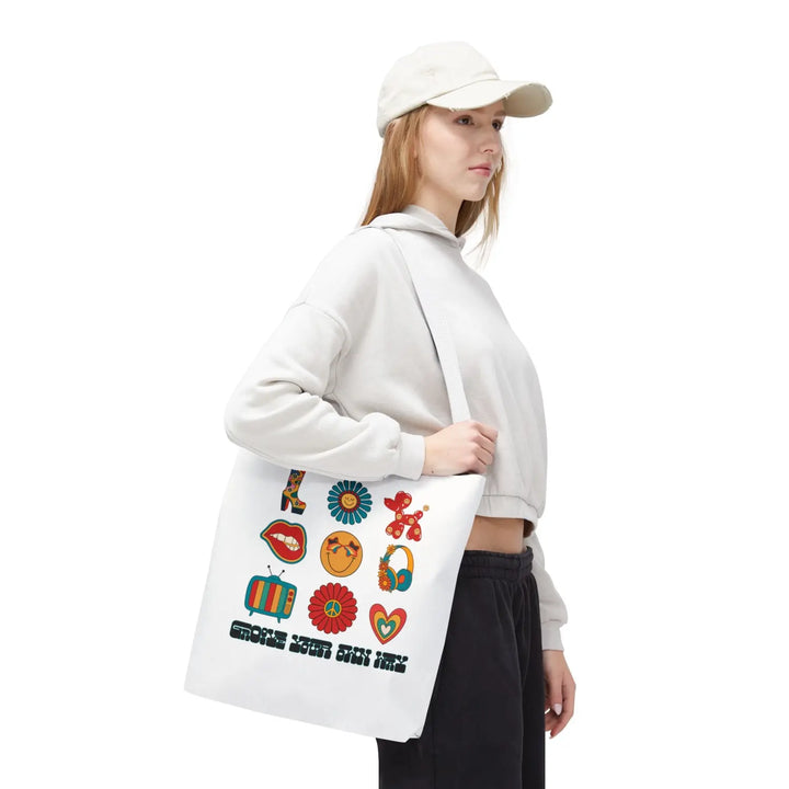 Vibrant Retro Tote Bag Stylish Shopper Floral & Fun Design Eco-Friendly Bags Gift for Her Everyday