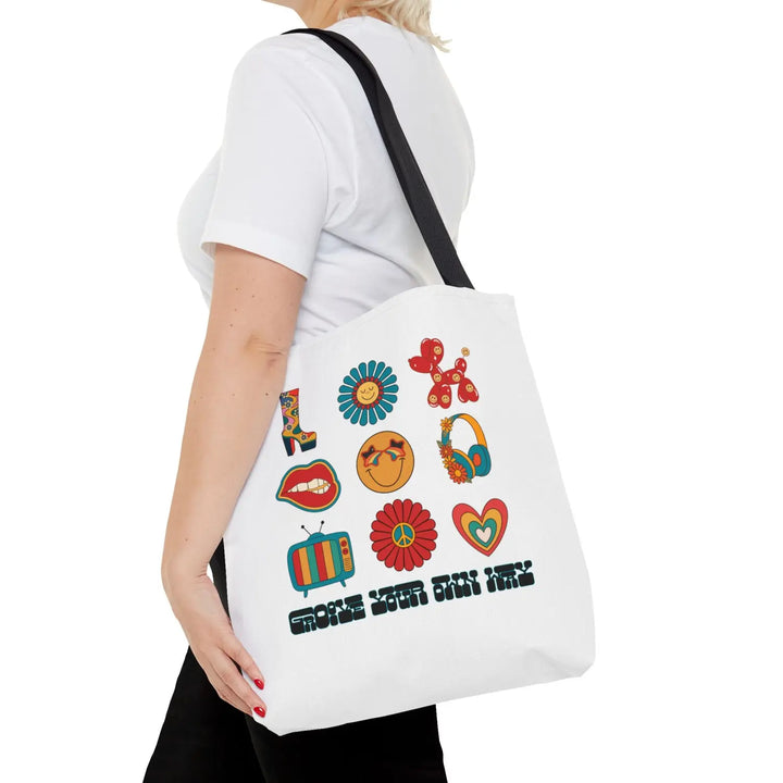 Vibrant Retro Tote Bag Stylish Shopper Floral & Fun Design Eco-Friendly Bags Gift for Her Everyday