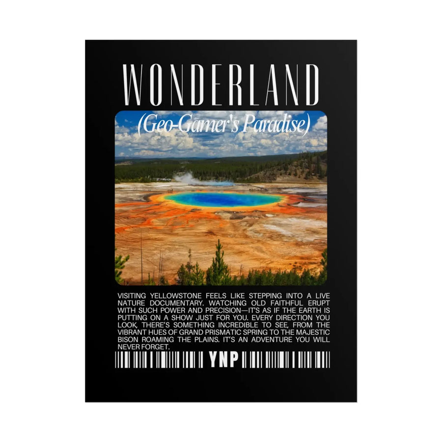 Yellowstone National Park Geyser Wonderland Geo-Graphic Poster - Explore Nature’s Paradise - Wall Art Kids’ Rooms