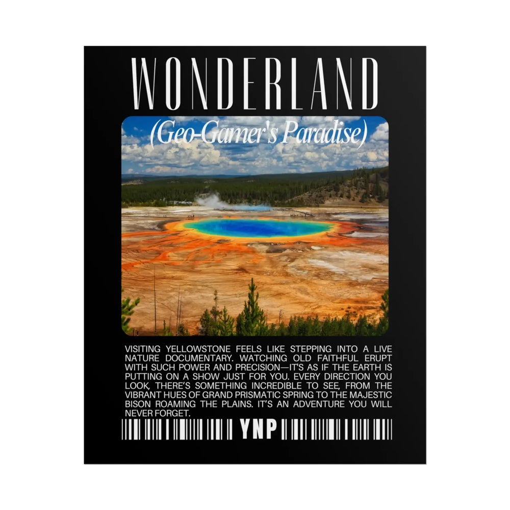 Yellowstone National Park Geyser Wonderland Geo-Graphic Poster - Explore Nature’s Paradise - Wall Art Kids’ Rooms