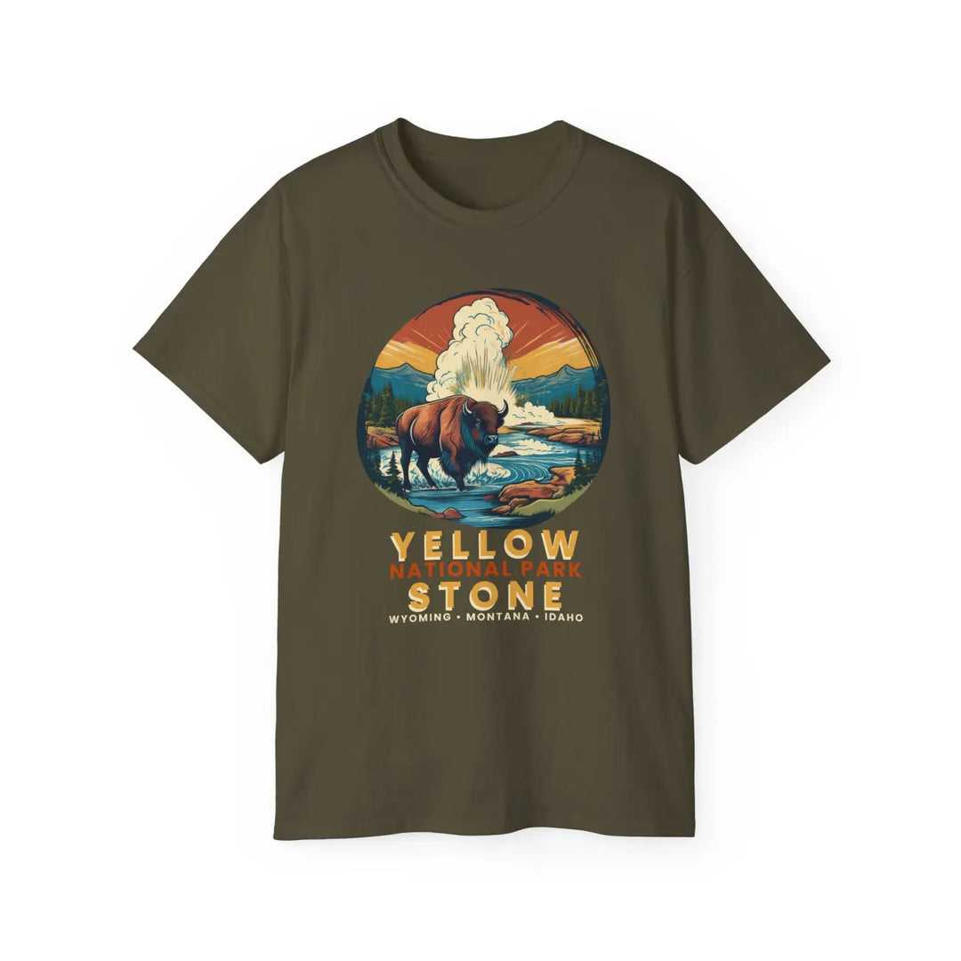 Vintage National Park Tee Yellowstone Graphic T-Shirt Outdoor Adventure Shirt Nature Lover Gift Travel Souvenir