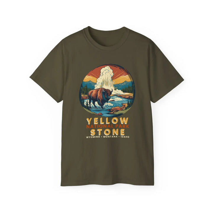 Vintage National Park Tee Yellowstone Graphic T-Shirt Outdoor Adventure Shirt Nature Lover Gift Travel Souvenir