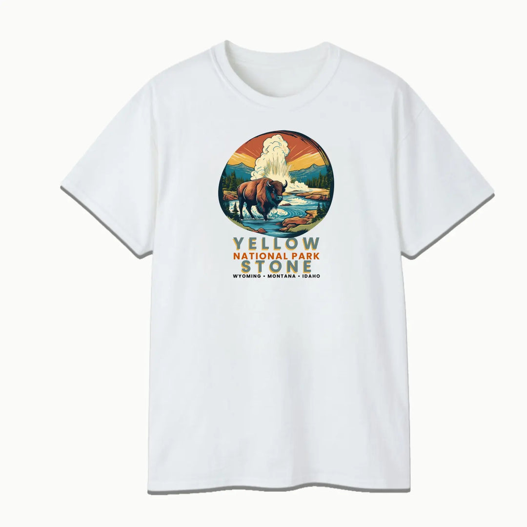 Vintage National Park Tee Yellowstone Graphic T-Shirt Outdoor Adventure Shirt Nature Lover Gift Travel Souvenir