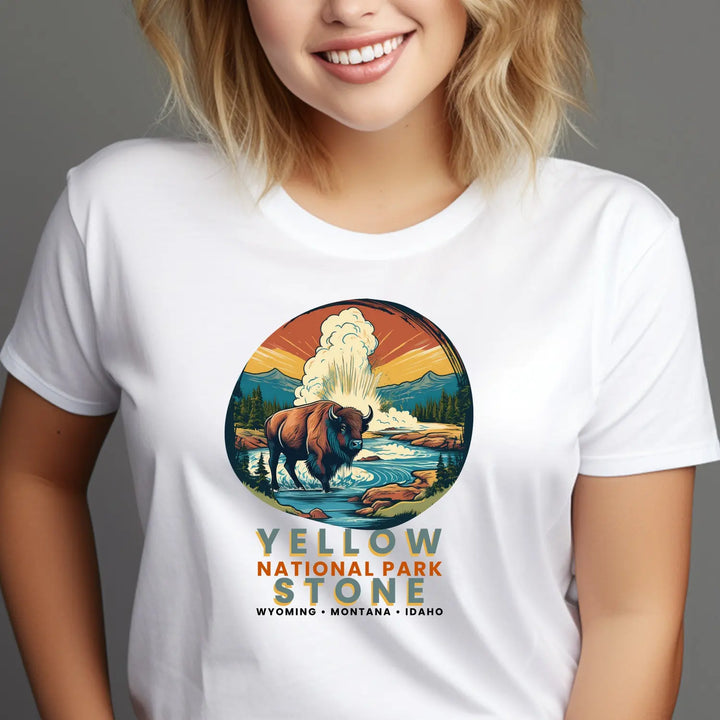 Vintage National Park Tee Yellowstone Graphic T-Shirt Outdoor Adventure Shirt Nature Lover Gift Travel Souvenir