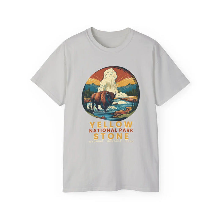 Vintage National Park Tee Yellowstone Graphic T-Shirt Outdoor Adventure Shirt Nature Lover Gift Travel Souvenir - Ice